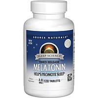 Мелатонин для сна Source Naturals Melatonin 3 mg 120 Tabs UD, код: 7705927