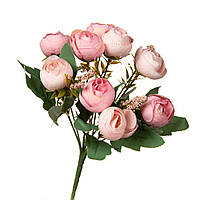 Цветочный букет из роз, розовый 30 см