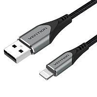 Кабель Vention USB - Lightning 2.4A 1 m Grey (LABHF) UN, код: 8381932