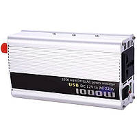 Автомобильный инвертор тока Power inverter 12 В в 200В 1000 W USB синусоида модифицирована OB, код: 7730776