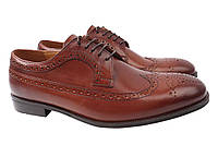 Туфлі чоловічі з натуральної шкіри на шнурівці на низькому ходу Коричневі Conhpol 287-21DT 44 ST, код: 7362946