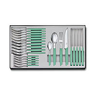 Набор столовых приборов Victorinox Swiss Modern Table Set 24 предмета Зеленый (6.9096.12W41.2 UM, код: 7431979