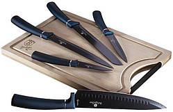 Набір ножів з дошкою Berlinger Haus Metallic Line Aquamarine Edition (BH-2553) KB, код: 7466116
