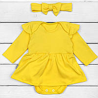 Боди Dexters платье с повязкой солнышко 86 см желтый (13102391597) EM, код: 8328969