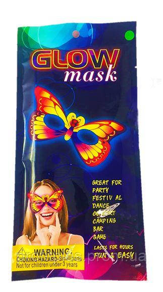 Неоновая маска Glow Mask Бабочка MiC (GlowMask4) PP, код: 2330679 - фото 1 - id-p2156101180