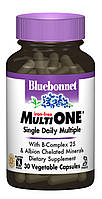Мультивитамины без железа MultiONE Bluebonnet Nutrition 30 гелевых капсул ES, код: 7726097