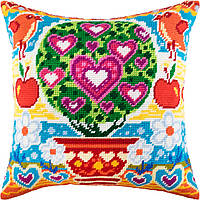 Набір для вишивання декоративної подушки Чарівниця Дерево кохання 40×40 см V-181 OB, код: 7243135
