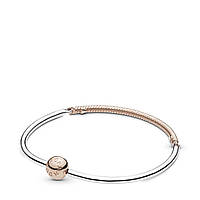 Серебряный браслет-бэнгл Pandora Moments с застёжкой Rose 588143 22 EM, код: 7360182