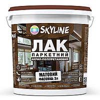 Лак для Пола Skyline Паркетный Акрил-полиуретановый Матовый 3 л KB, код: 8206588