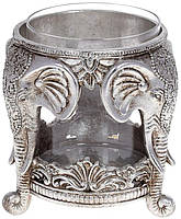 Декоративный подсвечник с колбой Indian elephant серебро DP87221 BonaDi DS, код: 8389957