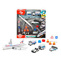 Детский игровой набор Dickie Toys Airport 3 машинки и 1 самолет Разноцветный (IG-OL185858) BX, код: 8305707