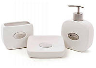 Набор аксессуаров для ванной комнаты 3 предмета Bona Di 851-254 белый EM, код: 8325523