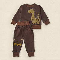 Костюм детский с начесом Dexters на осень dino 74 см коричневый (131511168340) OB, код: 8335245
