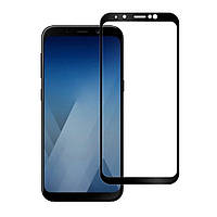 Защитное стекло Full Glue Full Screen Glass для Samsung Galaxy A6 2018 A600 Black (PG-000608) PM, код: 222902