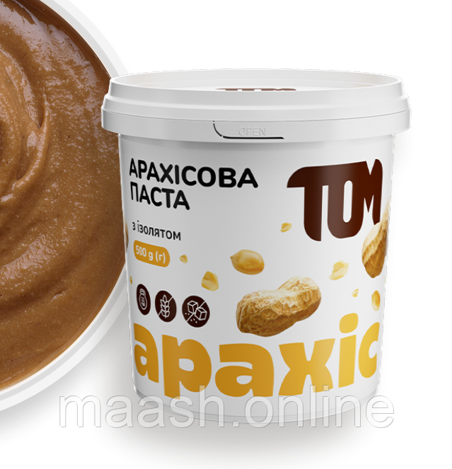 Арахісова паста з ізолятом ТОМ, 500 г