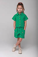 Костюм для девочки (рубашка+шорты) Cemix 4222-2 146 см Зеленый (2000989429159) SB, код: 8209028