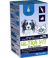 Витаминно-минеральный комплекс ModeS Ultra Vit Calcium для кошек и собак с кальцием 140 табле SN, код: 7998182