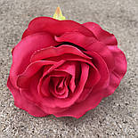 Головка троянди 8 см червона, фото 3