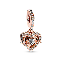 Серебряный шарм Pandora Мама и сердце EM, код: 8127432