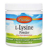 L-лизин в порошке Carlson L-Lysine Amino Acid Powder 100 г GT, код: 7575229