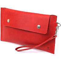 Женская винтажная кожаный тревел-косметичка Shvigel 16427 Красный FT, код: 7487304
