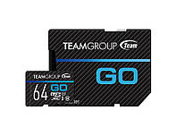 Карта памяти MicroSDXC 64GB UHS-I U3 Team Go R90 W45MB s + SD-адаптер (TGUSDX64GU303) SB, код: 1901191