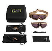 Защитные очки и маска 2 в 1 тактические Oakley Si Ballistic M Frame Oakley койот MY, код: 8447049