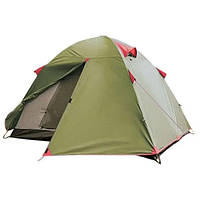 Палатка трехместная туристическая Tramp Lite Tourist 3 двухслойная Зеленый PK, код: 7418100