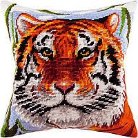 Набір для вишивання декоративної подушки Чарівниця Тигр 40×40 см V-75 EM, код: 7243030