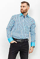 Рубашка мужская в полоску бело-голубой 9022-2 Framzoni M OM, код: 8224967