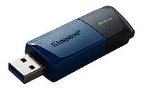 Флеш-накопитель USB3.2 64GB Kingston DataTraveler Exodia M Black Blue (DTXM 64GB) VK, код: 7764402