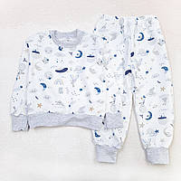 Домашняя пижама Dexters теплая moon bunny 98 см молочный серый (131743569167) PK, код: 8335971