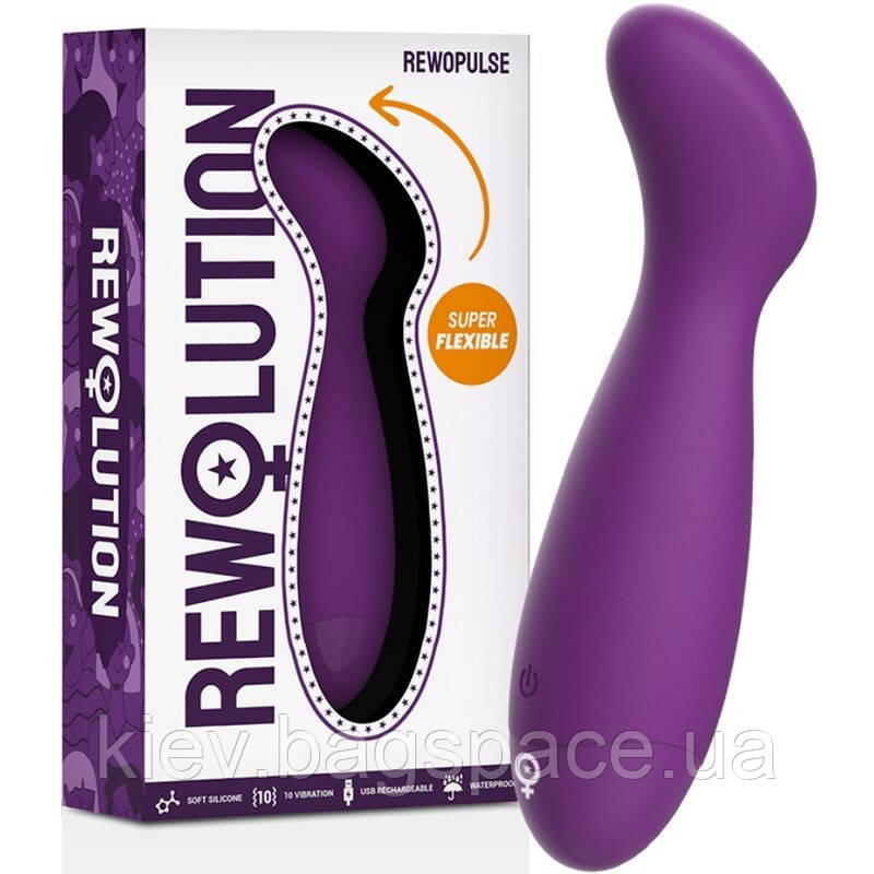 Стимулятор точки-G фіолетовий Rewolution Rewopulse Flexible Vibrator KB, код: 7827891