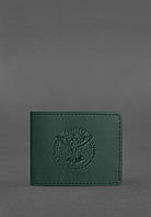 Кожаная обложка на удостоверение Главного управления разведки (ГУР) зеленая Crazy Horse Blank DL, код: 8132008