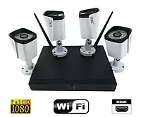 Система видеонаблюдения на 4 камеры DVR KIT CAD 8004 Wi-Fi Комплект камер внешнего видеонаблюдения