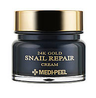 Крем для лица с коллоидным золотом и муцином улитки 24k Gold Snail Repair Cream Medi-Peel 50 SN, код: 8163887