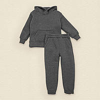 Дитячий теплий костюм Dexters з тринитки на флісі grafit 98 см сірий (131529068398) KB, код: 8335275