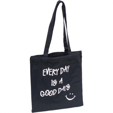 Еко - сумка з ручками 35*37см чорна "Every day is a good days" 3537-1 KNZ