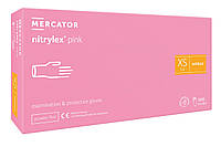 Перчатки нитриловые Mercator Medical Nitrylex Pink XS Розовые 100 шт (00-00000042) KB, код: 8246360