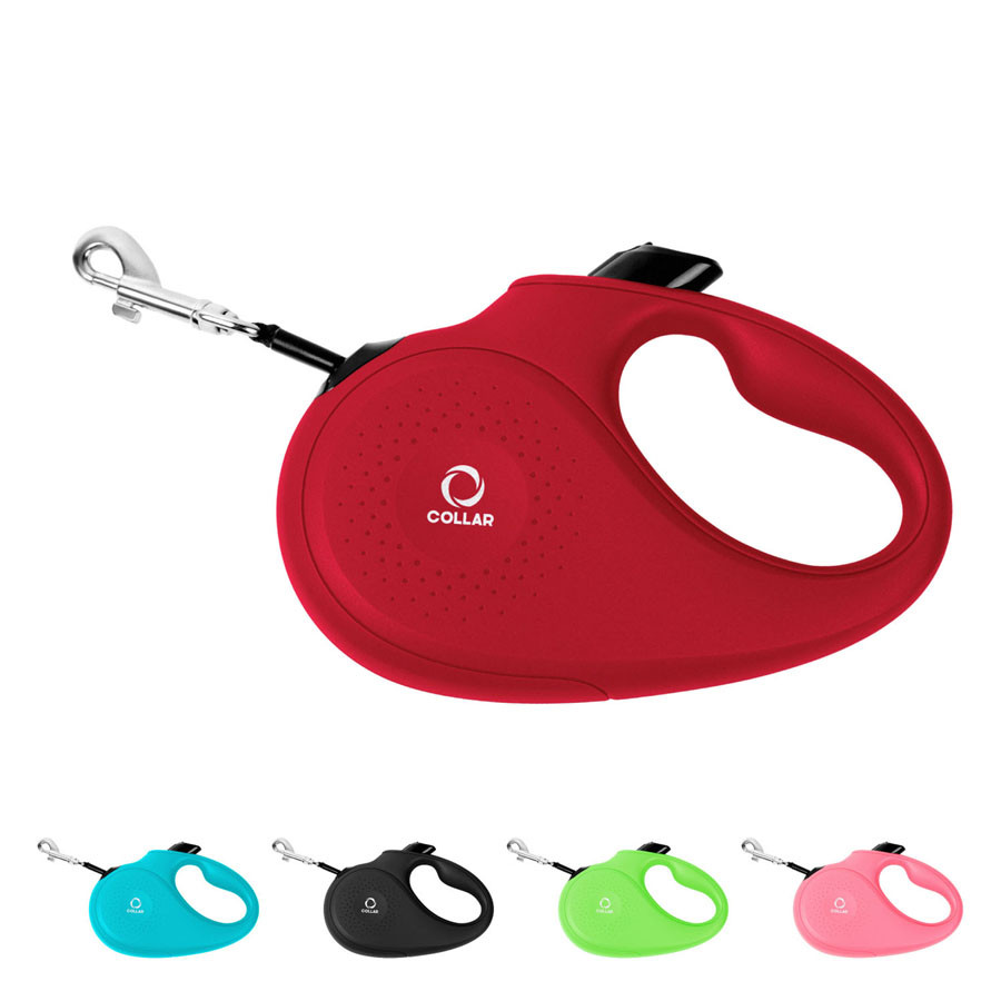 Повідець-рулетка CoLLaR для собак, розмір XS, 12 кг, 3 м, стрічка червона