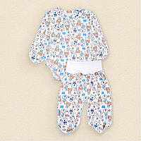 Комплект для новонародженого Dexters мішутки 62 см білий блакитний (131679268919) TN, код: 8330043