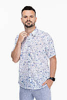 Рубашка с узором мужская Jean Piere JP8428 XL Бело-голубой (2000989742968) GT, код: 8126222