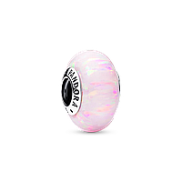 Серебряный шарм Pandora с розовым опалом TT, код: 8301834
