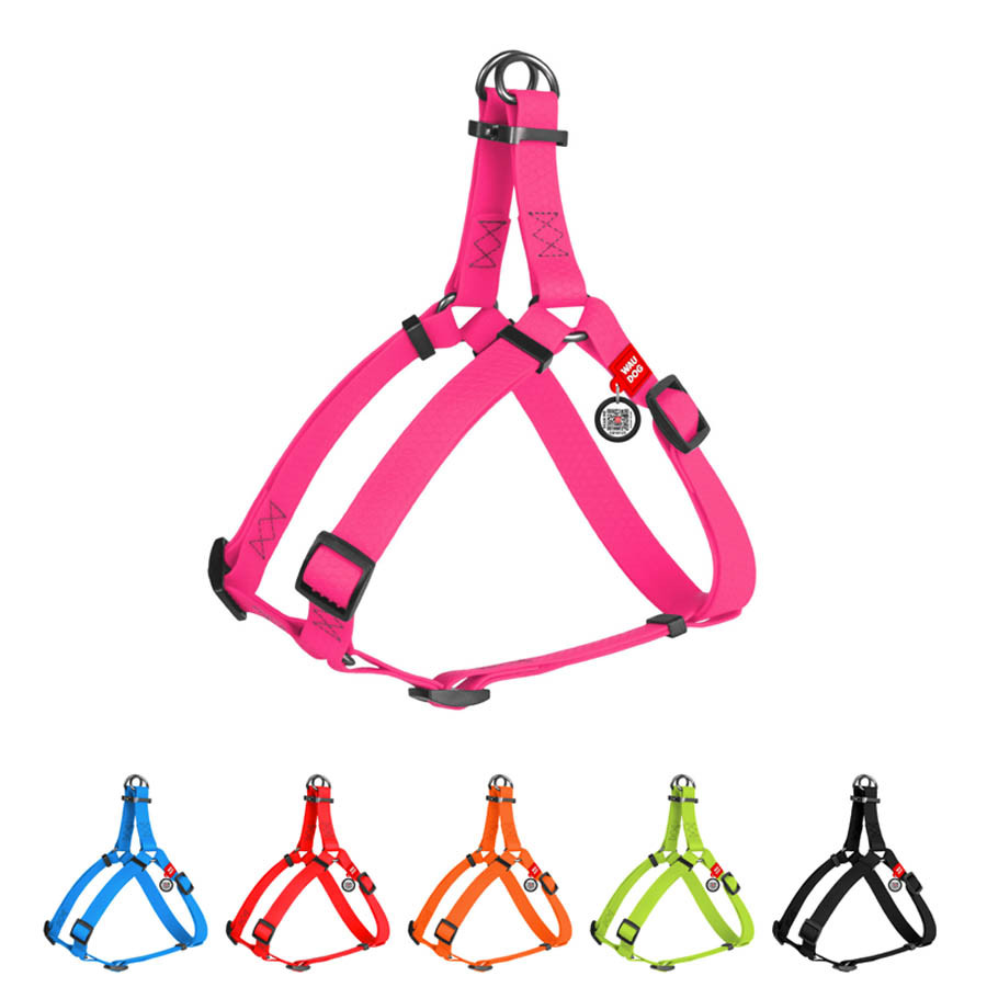 Шлея для собак водостійка WAUDOG Waterproof з QR-паспортом, металева пряжка-фастекс, Ш 15 мм, Дл 40-55, фото 1