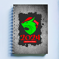 Скетчбук Sketchbook блокнот для рисования с новогодним принтом Dragon 2024 Дракон 2024 Year o US, код: 8301811