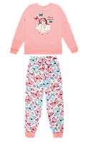 Пижама детская теплая хлопковая для девочки GABBI PGD-19-12 Персиковый на рост 134 (11965) BF, код: 8454303