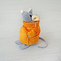 Мягкая игрушка Kidsqo Мышонок Сниффи 15cм серый с оранжевым (KD175) VA, код: 7606334