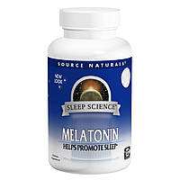 Мелатонин 1 мг Source Naturals Sleep Science вкус мяты 100 таблеток для рассасывания (SN0709) EM, код: 1826735