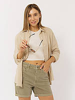 Женские короткие джинсовые шорты L оливковый Yuki ЦБ-00222504 SX, код: 8420239