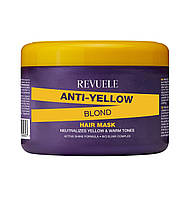 Маска для волос с эффектом антижелтизны Anti Yellow Blond Revuele 500 мл PM, код: 8253861